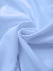 GlowEve CURVE Rhinestone Embellished Square Collar Cute Bow Plus Size Blouse - Baby Blue - View 4