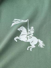 Officeau Polo homme à manches courtes respirant de couleur unie, été, sports et extérieur - tennis et golf - Vert - Voir 4