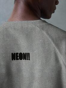 NEON BLANC Áo tank top nam màu trắng cổ tròn in chữ, phong cách đường phố, thích hợp cho mùa hè. - Xám - Xem 6