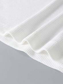 INAWLY Áo tank top không tay cổ tròn in chữ phối màu cỡ lớn - trắng - Xem 5