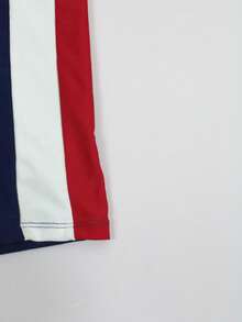 ZELFYO 男士夏季沙滩撞色抽绳腰泳裤 男士红白蓝泳裤 男士泳装 男士沙滩装 男士泳装 七月四日男士泳装 - 藏蓝色 - 查看 6