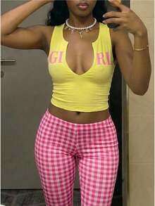 StreetHx 女士时尚彩色背心短裤两件套 - 彩色 - 查看 1