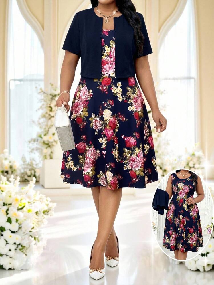 navy blue floral dress outfit Buy Navy Blue Floral Puff Sleeve Midi Dress from Next USA