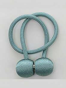 1PC Curtain Tieback Magnetic Holder Cord Strap Decorative Tie Band Headphone Cable Organizer Hook Home Accessory - A - View 7