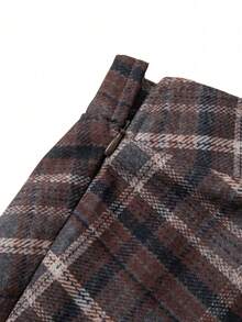 GlowEve CURVE Elegant Women's Fashion Plaid Short Skirt With Belt - Multicolor - View 5