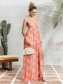 SHECARRY Bolso de mano de mujer tejido de moda, bolso de mano en forma de abanico hueco en beige - Beis - Ver 8