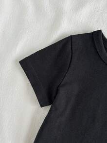 Vintaside Kids Bộ 2 món đồ sơ sinh kiểu dáng đồng quê giản dị, chất liệu cotton mềm mại, thoải mái, phù hợp cho mùa xuân, thu và đông, thiết kế thời trang unisex. - màu đen - Xem 9