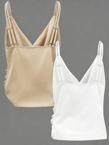 INAWLY Plus Size Women Casual Criss-Cross Strap Tank Top, Summer - Multicolor - View 2