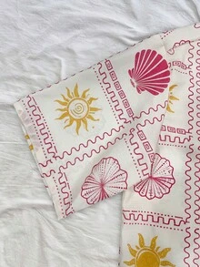 Women's Casual Short Sleeve Loose Summer Fashion Vacation Set - Pink - View 5