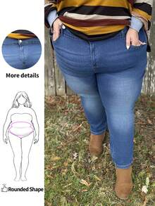 Enliva Quần Jeans Denim Co Giãn Skinny Cắt Ngắn Màu Xanh Size Lớn Quần Jeans Mùa Đông Quần Jeans Mùa Đông Cho Nữ Quần Jeans Nữ Quần Jeans Co Giãn Skinny Quần Jeans Co Giãn Lưng Cao Cho Nữ Quần Jeans Co Giãn Viền Cong - Màu xanh lam - Xem 1