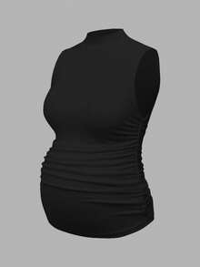 Modmama 2pcs Maternity Casual Comfortable Solid Color Sleeveless Tank Tops - Multicolor - View 10