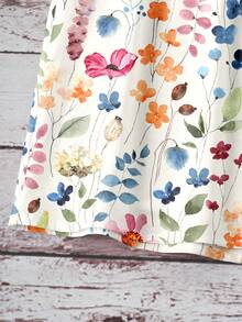 SHEIN LUNE 女士复古碎花吊带背心，适合春夏度假穿着，碎花图案，夏季女装，女士碎花上衣，夏季上衣 - 彩色 - 查看 4