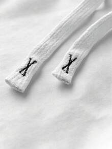 Manfinity LEGND Loose Men's Cartoon Graphic Drawstring Waist Shorts - White - View 4