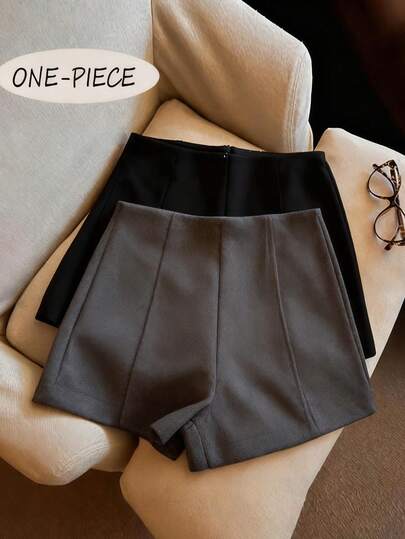 Franclia 时尚修身开衩显瘦百搭女式短裤