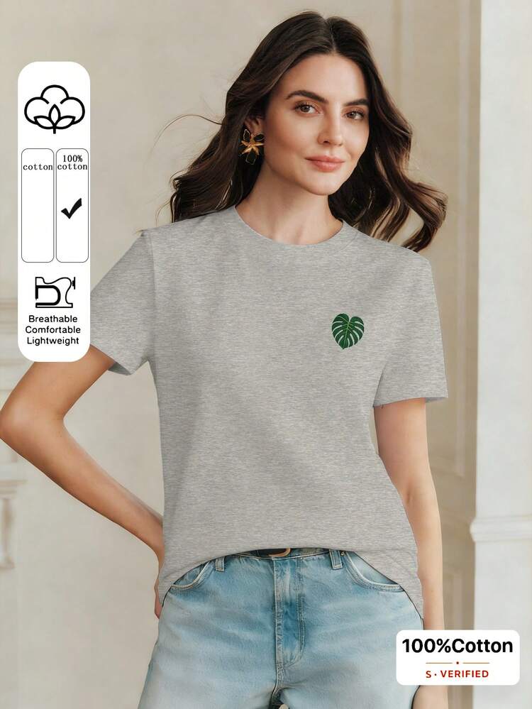 Women's Summer Fashion Vacation Beach Festival Casual Versatile Black Short Sleeve Carnival Pattern T-Shirt