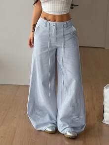 Coolane 灰色条纹女裤 - 灰色 - 查看 4