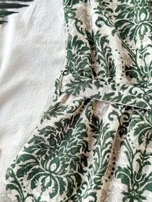 SHEIN Tween Girl Tropical Print Halter Jumpsuit, Suitable For Beach/Vacation, Mommy And Me Matching Outfits (2 Pieces Sold Separately) - Green - View 6