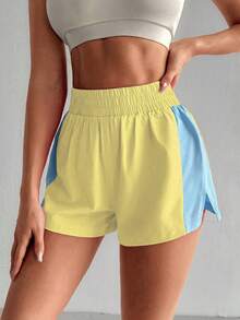 Eassivo Eassivo Casual Versatile Contrast Color Pocket Slim Fit Sports Shorts - Multicolor - View 5
