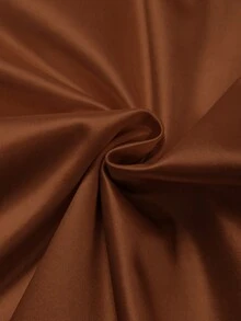 GlowEve CURVE 针织弹力缎面长袖上衣，前片和袖子上饰有泡泡珠 - 咖啡棕 - 查看 3