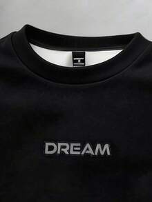 Manfinity Joysei Men's Round Neck Short Sleeve Colorblock Print T-Shirt, Suitable For Spring And Summer - Black - View 3
