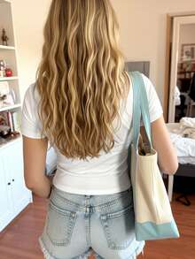 SHEIN Áo thun ngắn tay cổ tròn ôm dáng in hình trái cây phong cách Y2K dành cho nữ - trắng - Xem 2