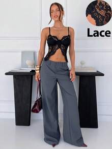 Siren Gaze 黑色蕾丝胸衣，女士，春夏款 - 黑色 - 查看 4