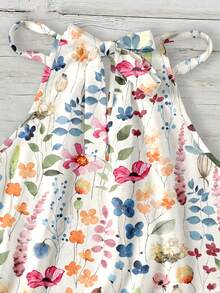 SHEIN LUNE 女士复古碎花吊带背心，适合春夏度假穿着，碎花图案，夏季女装，女士碎花上衣，夏季上衣 - 彩色 - 查看 5