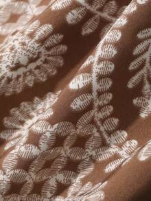 DAZY Tween Girls' V-Neck Tie Front Casual Everyday Jumpsuit - Brown - View 3