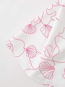 Franclia 新款优雅印花V领系腰连衣裙 - 彩色 - 查看 3