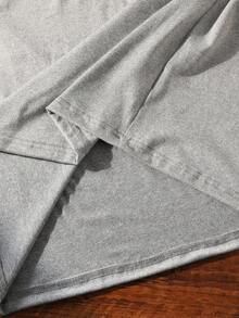 2pcs Teen Boys' Fashionable Grey Polo Shirt And Knit Shorts Set,Summer Soft And Comfortable Fabric,Suitable For Outings,Photography,Sports & Casual - Grey - View 4