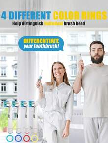 Electric Toothbrush Replacement Brush Heads - Replacement Packs For Pro, D, Genius, And Smart Series Electric Toothbrushes. - Multicolor - View 7