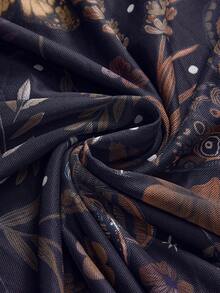 ROMWE Fairycore Gonna mini a-line da donna in stile gotico scuro con stampa di pipistrelli, teschi, lune e zucche, in stile punk - Giallo - Visualizzare 4