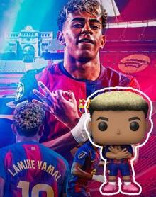 Funko Football FC Barcelona Lamine Yamal Vinyl Figure #74, Official Boxed Soccer Collectible Toy, Chibi Big Head Desk Display Model, Gift For Barca Fans - Multicolor - View 1