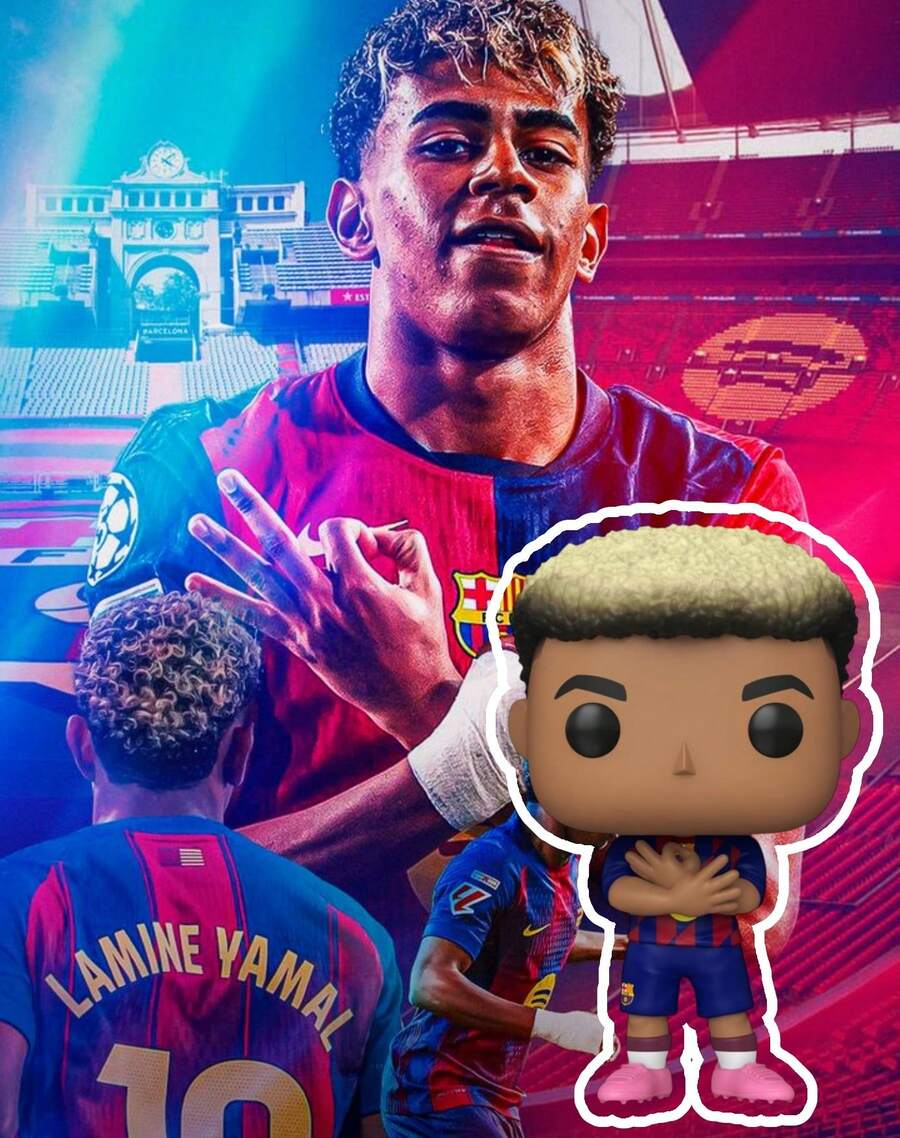 Funko Football FC Barcelona Lamine Yamal Vinyl Figure #74, Official Boxed Soccer Collectible Toy, Chibi Big Head Desk Display Model, Gift For Barca Fans - Multicolor - View 1