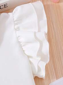 Sparklyn Conjunto de blusa de manga corta y pantalones cortos con lentejuelas para niñas preadolescentes, ideal para vacaciones, verano y viajes - Rosa - Ver 4