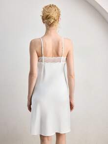 Ocili Đầm ren phối họa tiết dành cho nữ, kiểu dáng thường ngày, không tay. - trắng - Xem 3