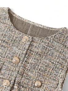 Ellevyn Elastic Wool Sleeveless Top With Metal Buckle, Elegant Office Shirt - Multicolor - View 3