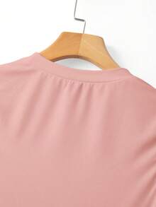 Lumivelle 女士时尚透视网纱立领连体衣带帽袖 - 粉色 - 查看 10