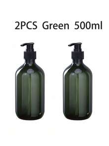 300ml/500ml Pressure Pump Bottle, Reusable Transparent Plastic Container, Used For Shampoo, Lotion And Travel - Multicolor - View 11