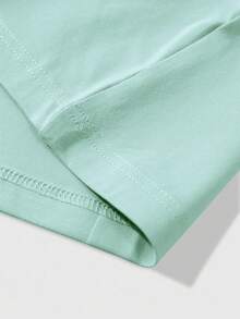 Manfinity Homme T-shirt imprimé mode à manches courtes et encolure dégagée pour hommes, été - Vert menthe - Voir 6