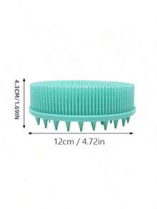 1个硅胶清洁刷，适用于淋浴，硅胶洗发沐浴刷，家用成人双面摩擦沐浴刷，按摩沐浴刷，浴室清洁工具 - 多色 - 查看 5