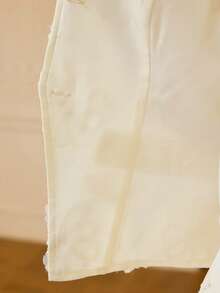 ZEYLAH CHAQUETA PARA MUJER, DISEÑO ELEGANTE SIN MANGAS, CHALECO CON DISEÑO DE TELA PERSONALIZADO - Albaricoque - Ver 7