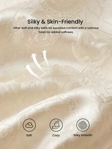 LUVLETTE Spring And Summer Comfortable Cream Satin Pajama Set - Loose-Fit Long-Sleeve Top & Pants With Red Trim All-Day Cozy Lounge Wear Pyjama - Apricot - View 6