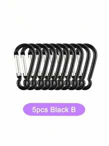 5/10/30/50个装登山扣钥匙圈散装弹簧钩钥匙链夹铝制D形环小登山扣，适用于背包旅行、露营、徒步旅行 - 彩色 - 查看 10