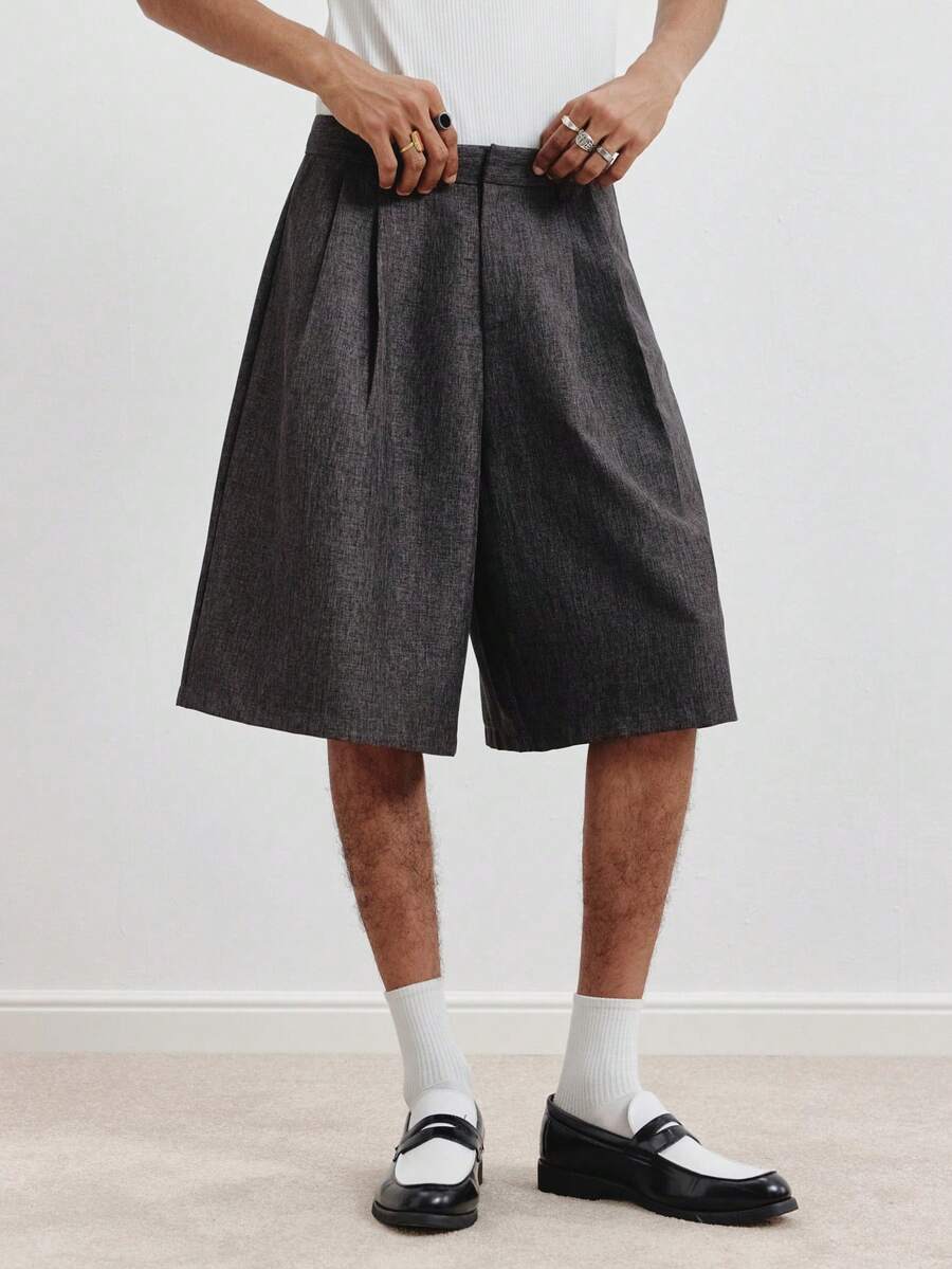 TOKVUE 男士夏季休闲宽松短裤 - 灰色 - 查看 1