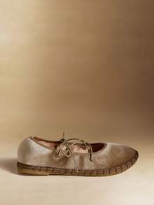 Rosivie Women's Casual Criss-Cross Strap Flat Shoes, Versatile - Khaki - View 2