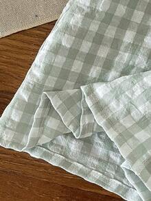 SHEIN Vintaside Kids Baby Mädchen Karokleid im Landhausstil, bequem & modisch, süß & vielseitig, 3D Kirsche Dekor, Frühling/Sommer - Grün - Übersicht 8