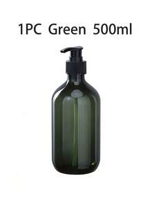 300ml/500ml Pressure Pump Bottle, Reusable Transparent Plastic Container, Used For Shampoo, Lotion And Travel - Multicolor - View 12