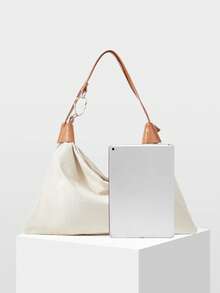 MOTF LADIES SHOULDER BAG, CASUAL VACATION HANDBAG. - Beige - View 4