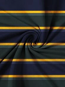 Manfinity Joysei Áo thun ngắn tay unisex phong cách retro sinh viên, họa tiết sọc tương phản, thích hợp mặc ngoài trời. - Nhiều màu - Xem 5